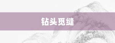 钻头觅缝【钻头觅缝的意思】- 成语大全