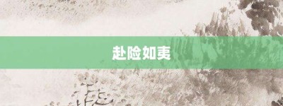 赴险如夷【赴险如夷的意思】- 成语大全