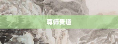 尊师贵道【尊师贵道的意思】- 成语大全
