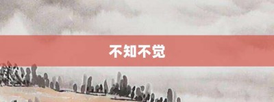 不知不觉【不知不觉的意思】- 成语大全