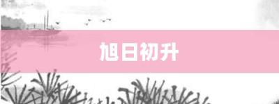 旭日初升【旭日初升的意思】- 成语大全