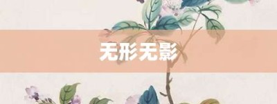 无形无影【无形无影的意思】- 成语大全