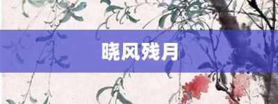 晓风残月【晓风残月的意思】- 成语大全