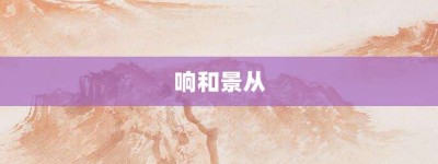 响和景从【响和景从的意思】- 成语大全
