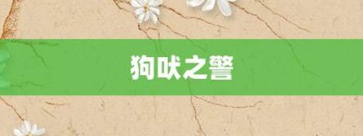 狗吠之警【狗吠之警的意思】- 成语大全