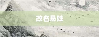 改名易姓【改名易姓的意思】- 成语大全