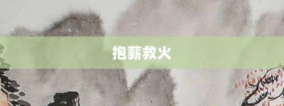 抱薪救火【抱薪救火的意思】- 成语大全