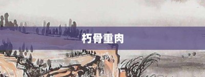 朽骨重肉【朽骨重肉的意思】- 成语大全