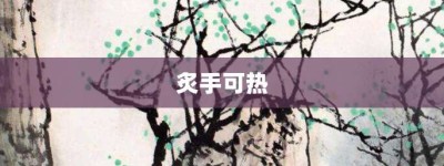 炙手可热【炙手可热的意思】- 成语大全