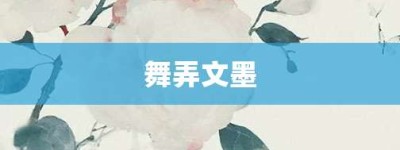 舞弄文墨【舞弄文墨的意思】- 成语大全