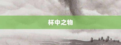 杯中之物【杯中之物的意思】- 成语大全