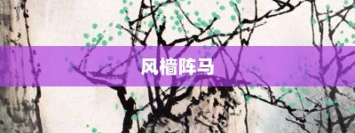 风樯阵马【风樯阵马的意思】- 成语大全