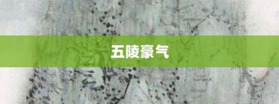 五陵豪气【五陵豪气的意思】- 成语大全