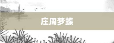 庄周梦蝶【庄周梦蝶的意思】- 成语大全