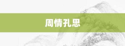 周情孔思【周情孔思的意思】- 成语大全