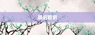 顾后瞻前【顾后瞻前的意思】- 成语大全