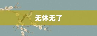 无休无了【无休无了的意思】- 成语大全