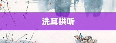 洗耳拱听【洗耳拱听的意思】- 成语大全