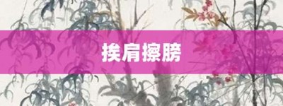 挨肩擦膀【挨肩擦膀的意思】- 成语大全