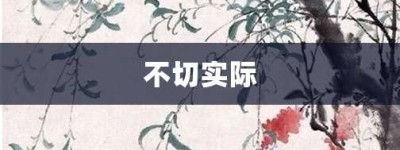 不切实际【不切实际的意思】- 成语大全