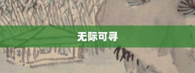 无际可寻【无际可寻的意思】- 成语大全