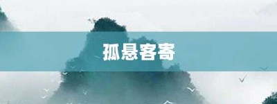 孤悬客寄【孤悬客寄的意思】- 成语大全