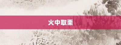 火中取栗【火中取栗的意思】- 成语大全