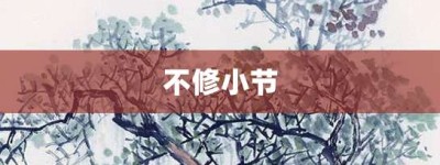 不修小节【不修小节的意思】- 成语大全