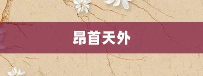 昂首天外【昂首天外的意思】- 成语大全