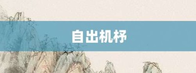 自出机杼【自出机杼的意思】- 成语大全