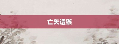 亡矢遗镞【亡矢遗镞的意思】- 成语大全