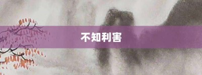 不知利害【不知利害的意思】- 成语大全