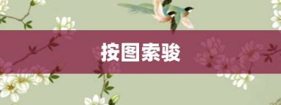 按图索骏【按图索骏的意思】- 成语大全