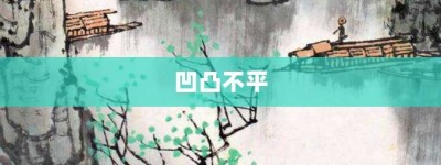 凹凸不平【凹凸不平的意思】- 成语大全