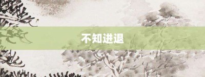 不知进退【不知进退的意思】- 成语大全