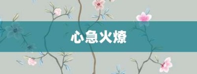 心急火燎【心急火燎的意思】- 成语大全