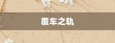 覆车之轨【覆车之轨的意思】- 成语大全