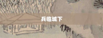 兵临城下【兵临城下的意思】- 成语大全