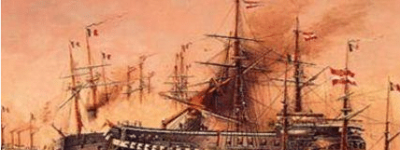 利萨海战简介：首次出现了以蒸汽为动力的铁甲舰_古代战争 菊江历史网