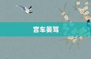 宫车晏驾【宫车晏驾的意思】- 成语大全