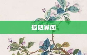孤陋寡闻【孤陋寡闻的意思】- 成语大全