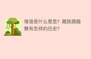 堆谐是什么意思？藏族踢踏舞有怎样的历史？_民俗文化 菊江历史网