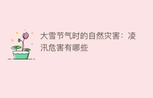 大雪节气时的自然灾害：凌汛危害有哪些_民俗文化 菊江历史网