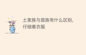 土家族与苗族有什么区别，仔细看衣服_民俗文化 菊江历史网