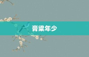 膏粱年少【膏粱年少的意思】- 成语大全