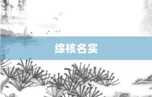 综核名实【综核名实的意思】- 成语大全