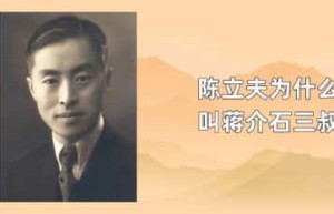 陈立夫为什么叫蒋介石三叔_稗官野史 菊江历史网