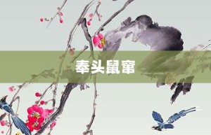 奉头鼠窜【奉头鼠窜的意思】- 成语大全