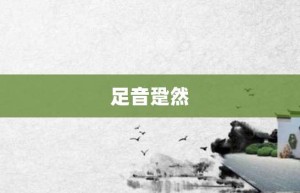 足音跫然【足音跫然的意思】- 成语大全