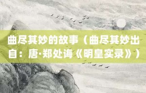 曲尽其妙的故事（曲尽其妙出自：唐·郑处诲《明皇实录》）_成语故事 菊江历史网